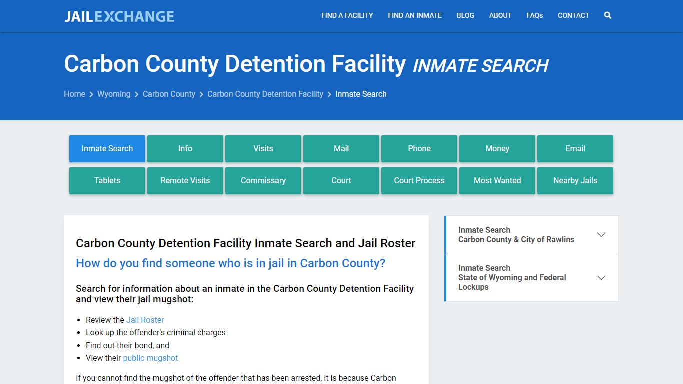 Carbon County Detention Facility Inmate Search - Jail Exchange